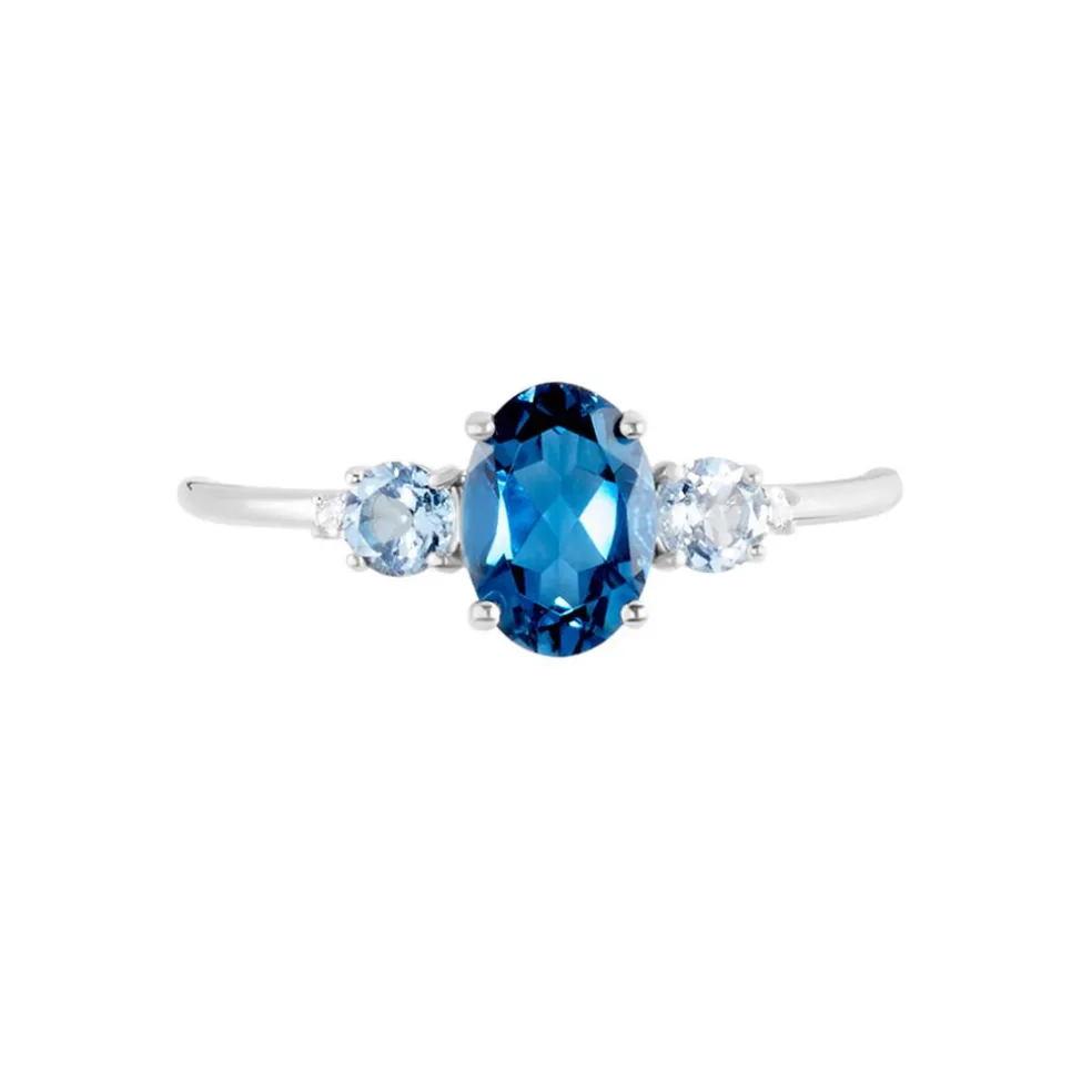 Bague Balthasar Or Blanc Topaze Topaze Oxyde