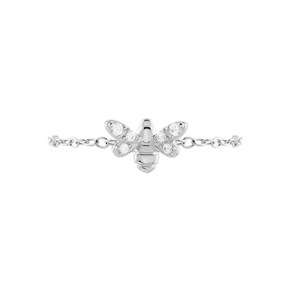 Bague Bee Good Argent Blanc Oxyde De Zirconium
