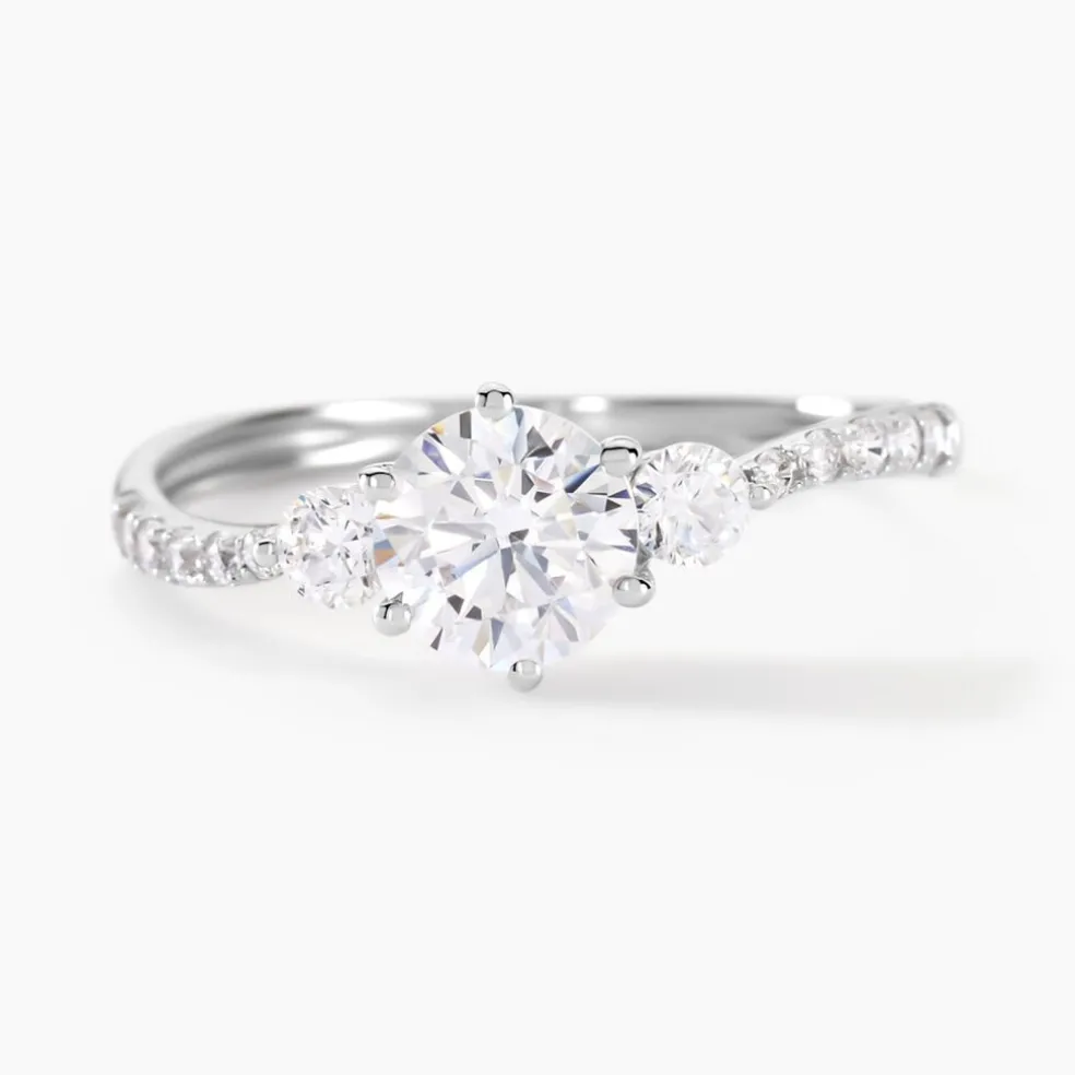 Bague Berata Or Blanc Oxyde De Zirconium