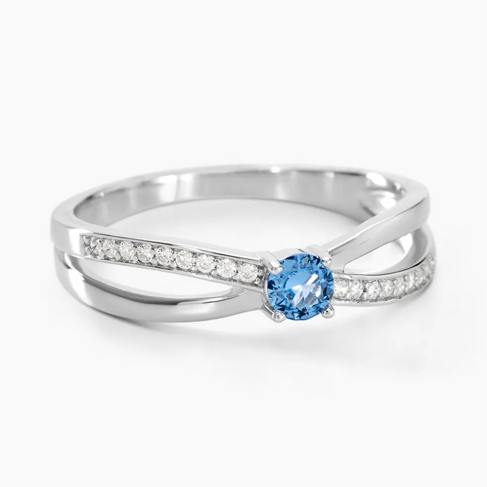 Bague Bertheline Argent Blanc Oxyde De Zirconium