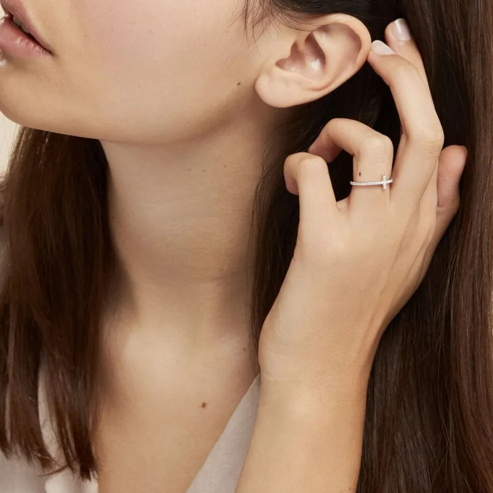 Bague Biche Argent Blanc Oxyde De Zirconium