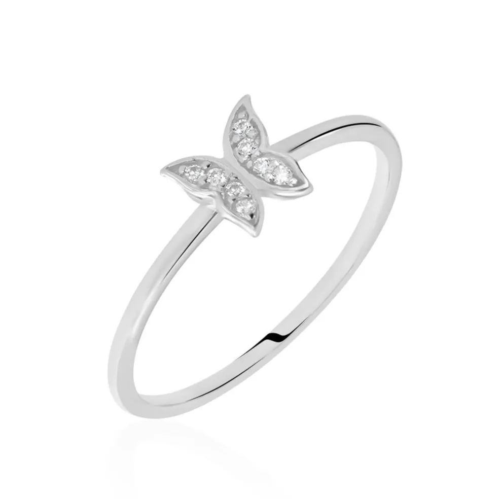 Bague Cadfan Argent Blanc Oxyde De Zirconium