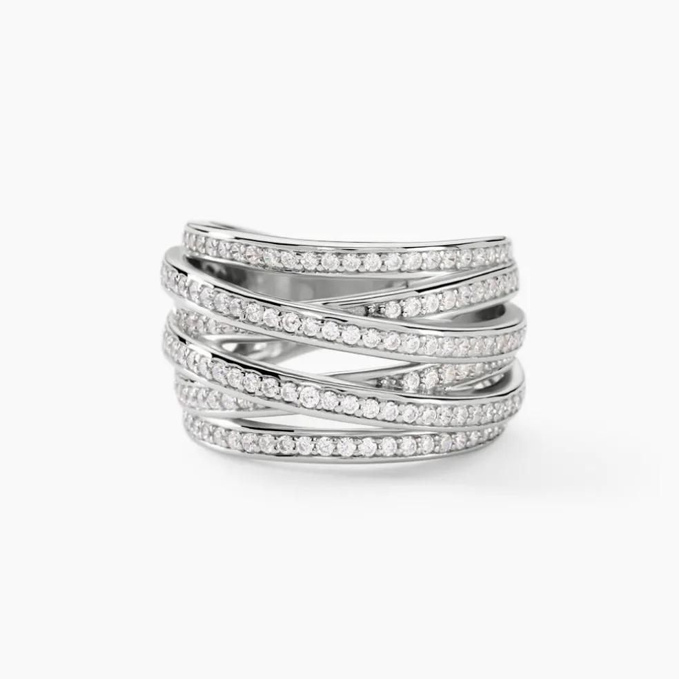 Bague Caledonia Argent Blanc Oxyde De Zirconium