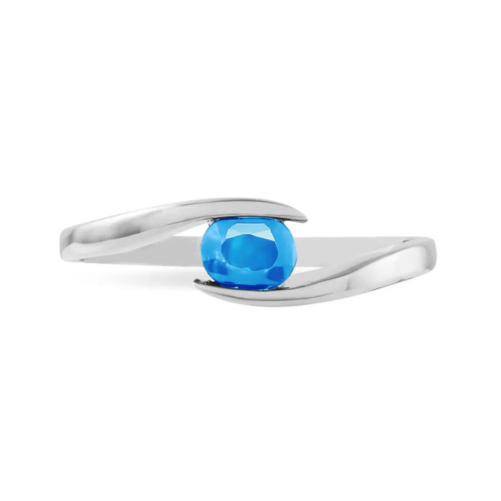 Bague Camilia Or Blanc Topaze