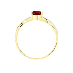 Bague Candice Or Jaune Grenat