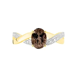 Bague Candice Or Jaune Quartz