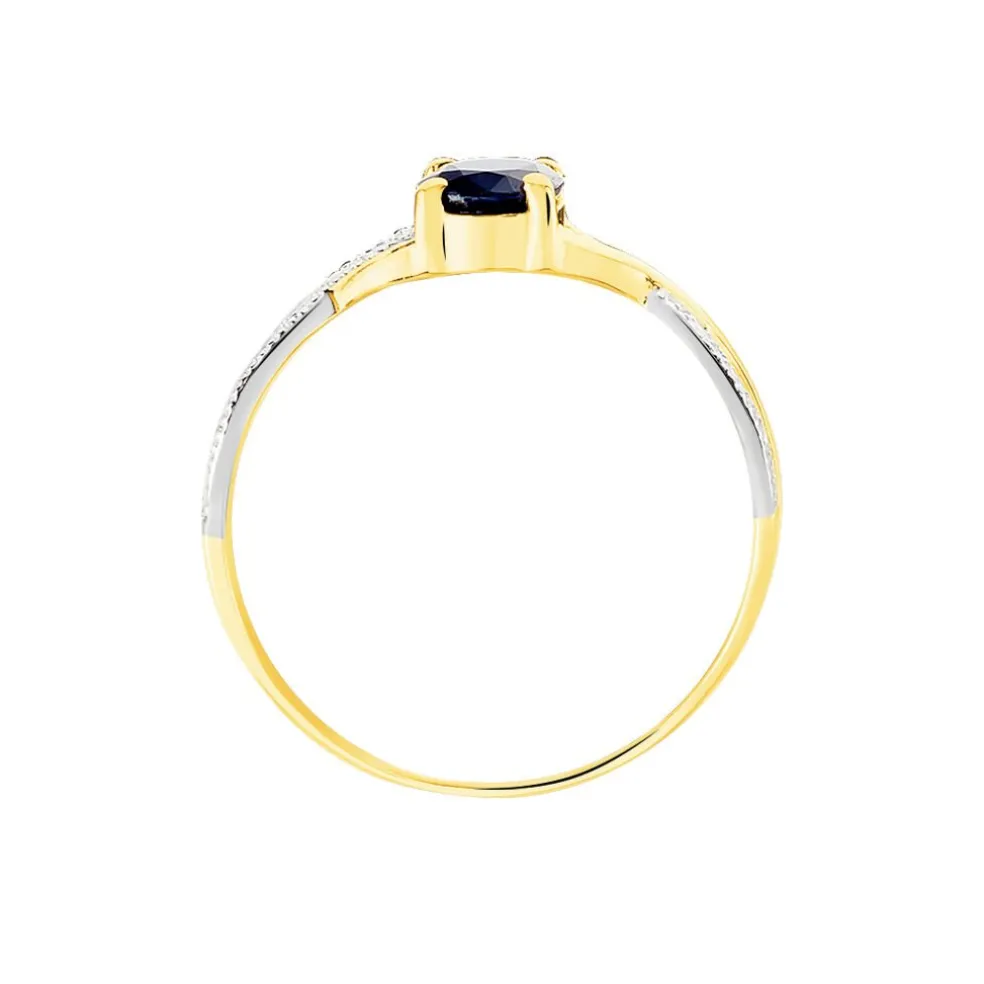 Bague Candice Or Jaune Saphir