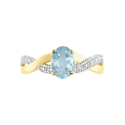 Bague Candice Or Jaune Topaze
