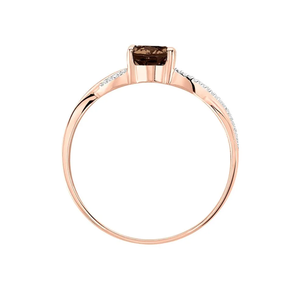 Bague Candice Or Rose Quartz