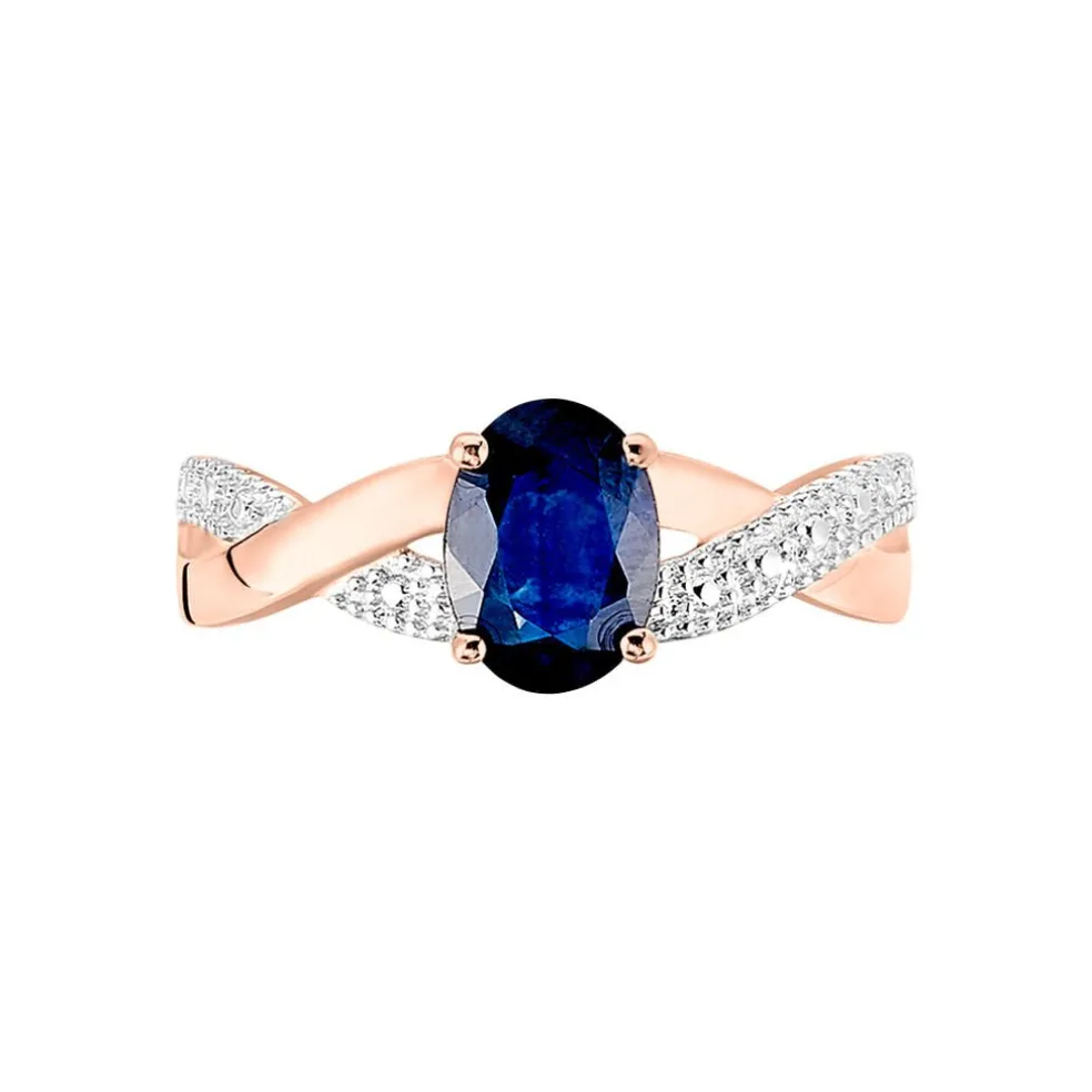Bague Candice Or Rose Saphir