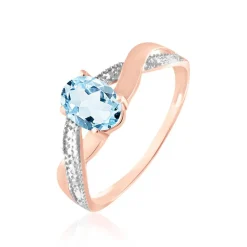 Bague Candice Or Rose Topaze