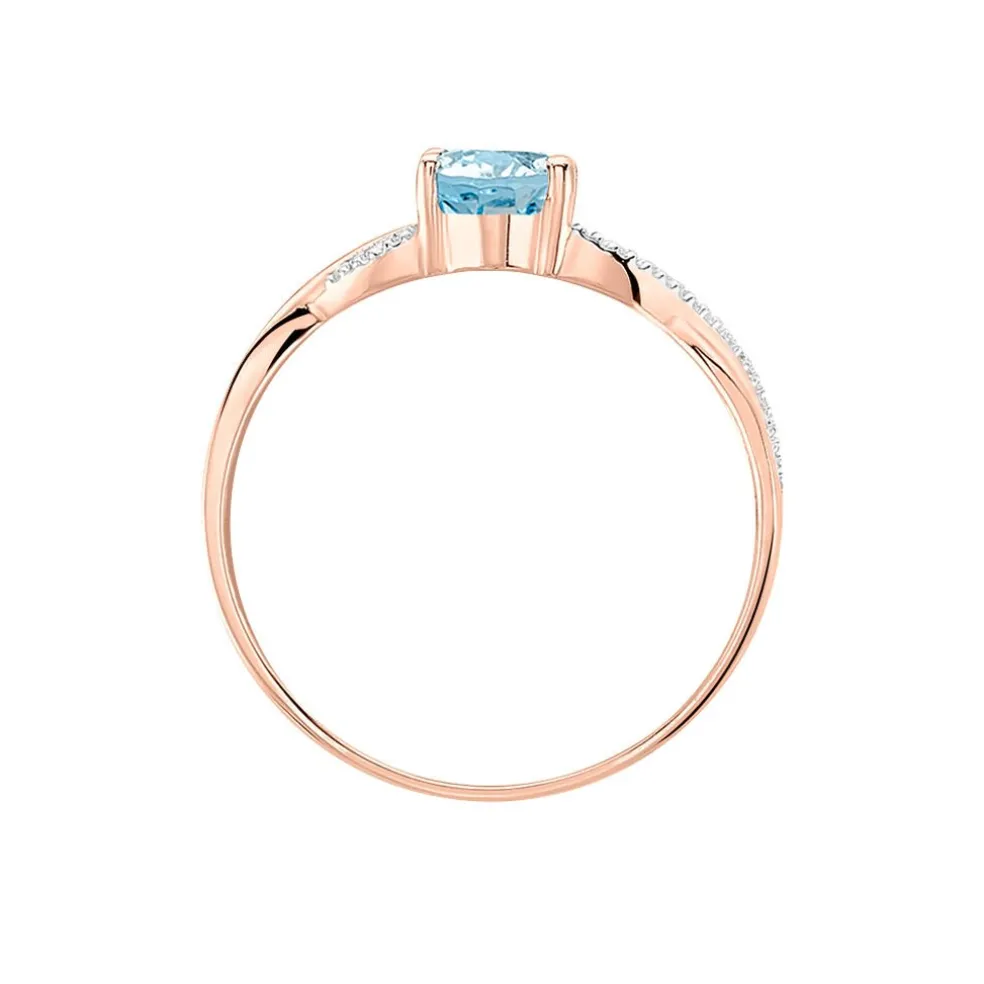 Bague Candice Or Rose Topaze