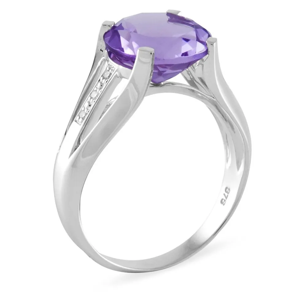 Bague Cecile Or Blanc Topaze Et Diamant