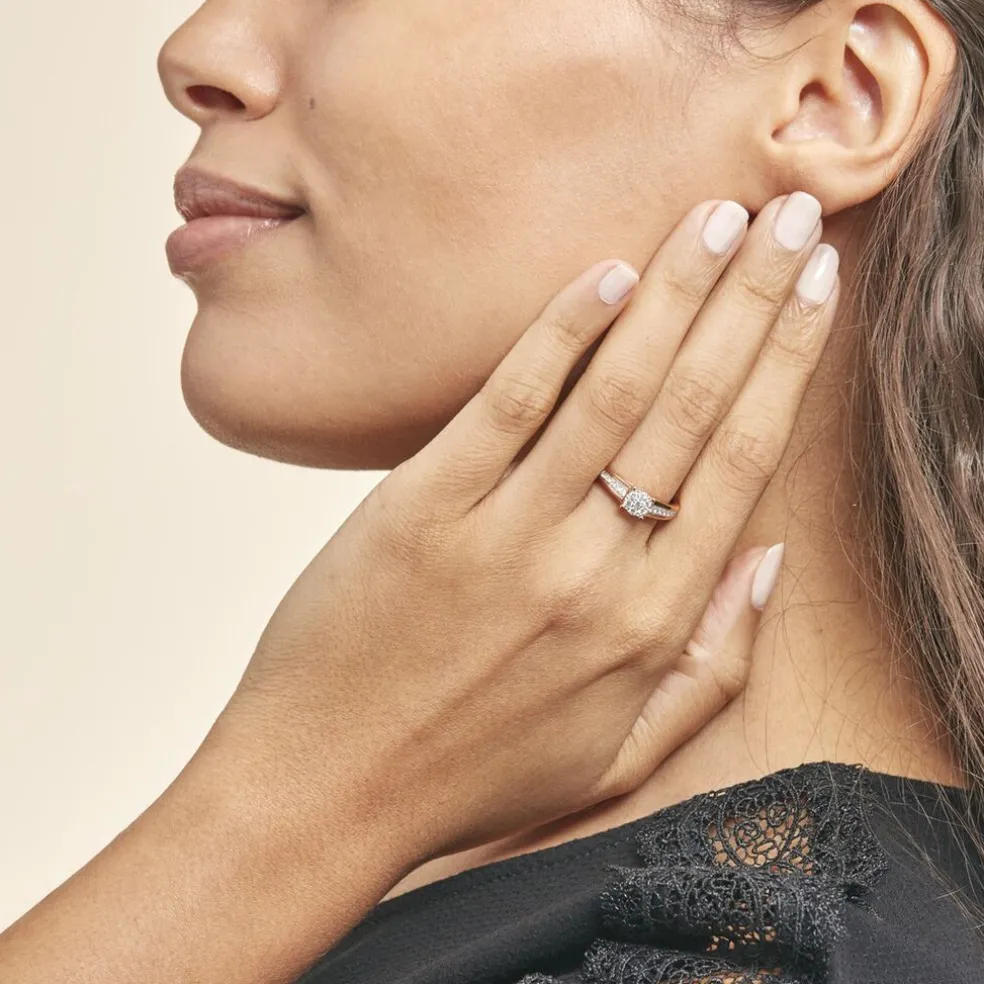 Bague Celia Or Rose Diamant