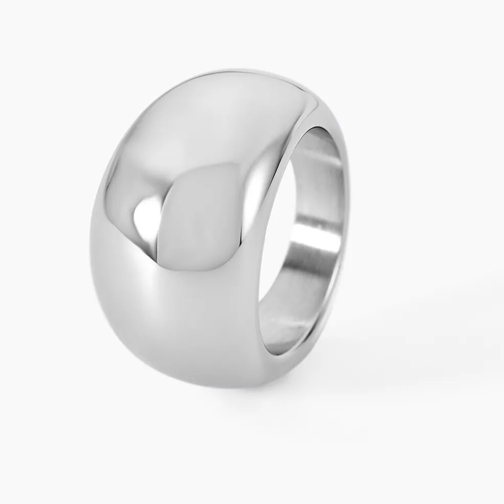 Bague Cleoria Acier Blanc