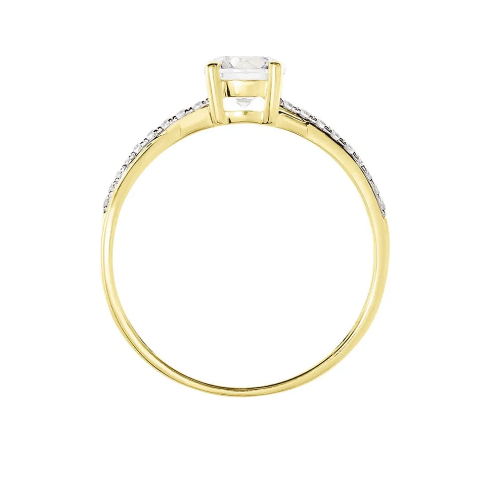 Bague Dana Or Jaune Oxyde De Zirconium