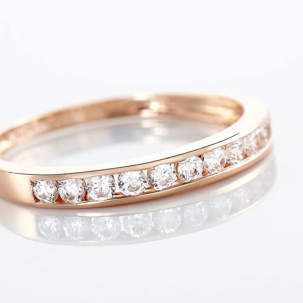 Bague Davila Or Rose Oxyde De Zirconium