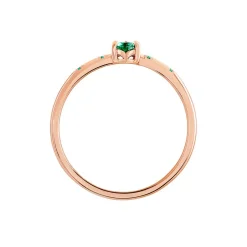 Bague Déclaration Argent Rose Oxyde De Zirconium