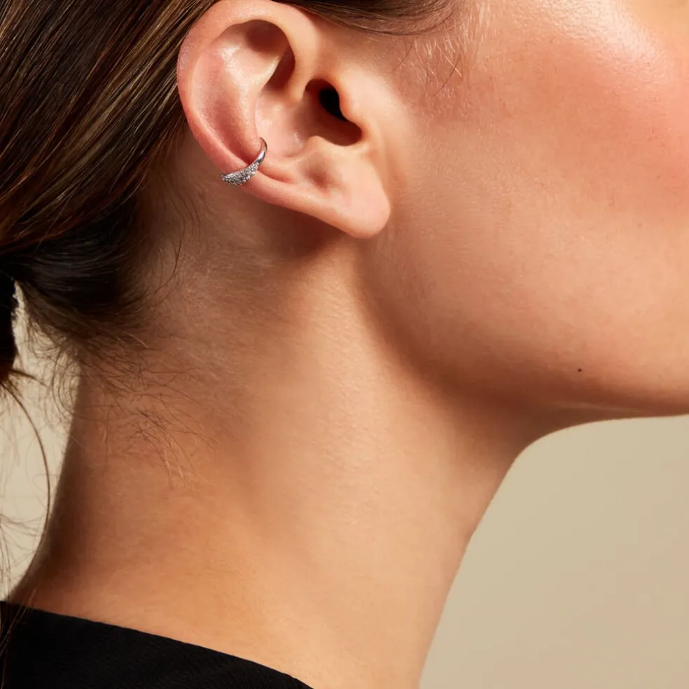Bague D'oreille Unitaire Charmaine Argent Blanc Oxyde De Zirconium