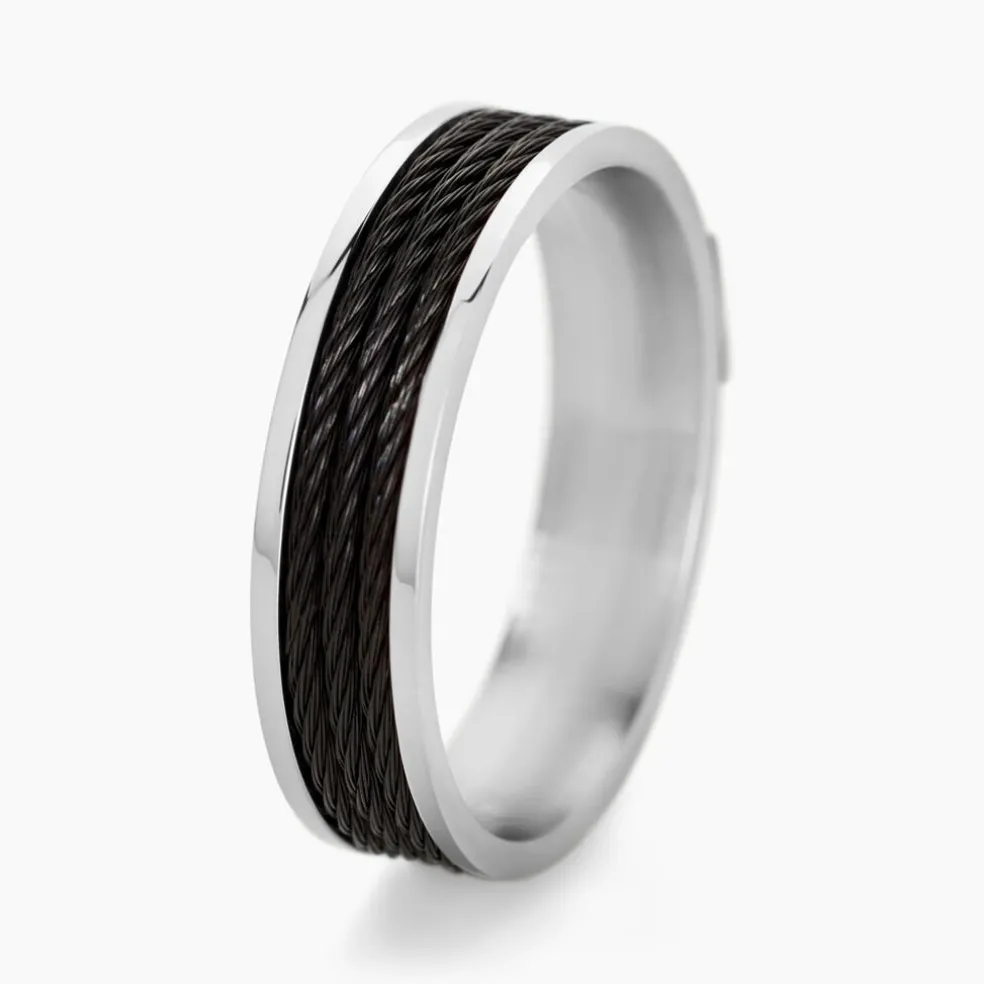Bague Gaetane Acier Blanc