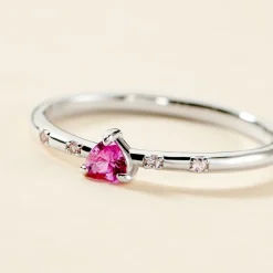 Bague Gemmie Argent Blanc Oxyde De Zirconium