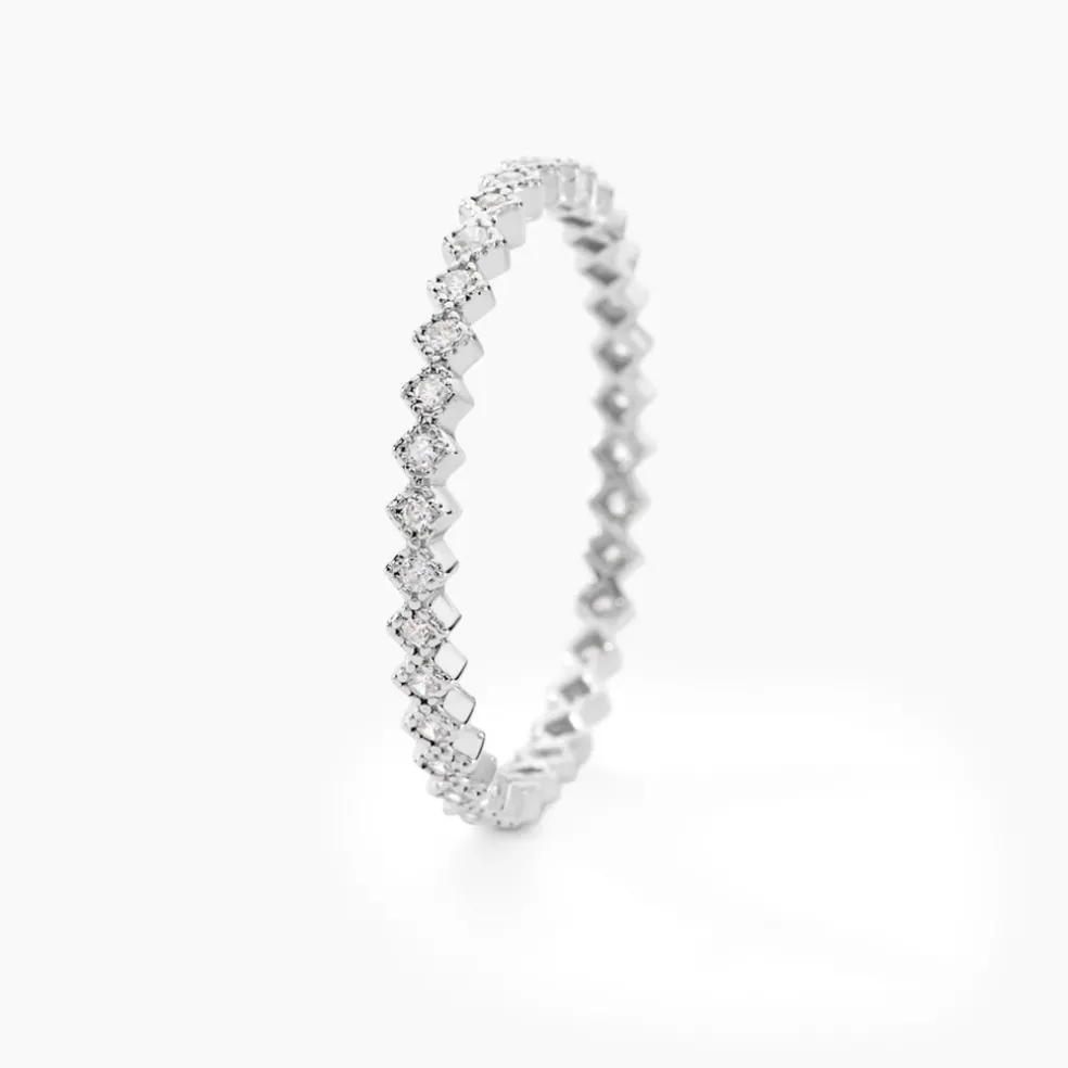 Bague Jannike Argent Blanc Oxyde De Zirconium