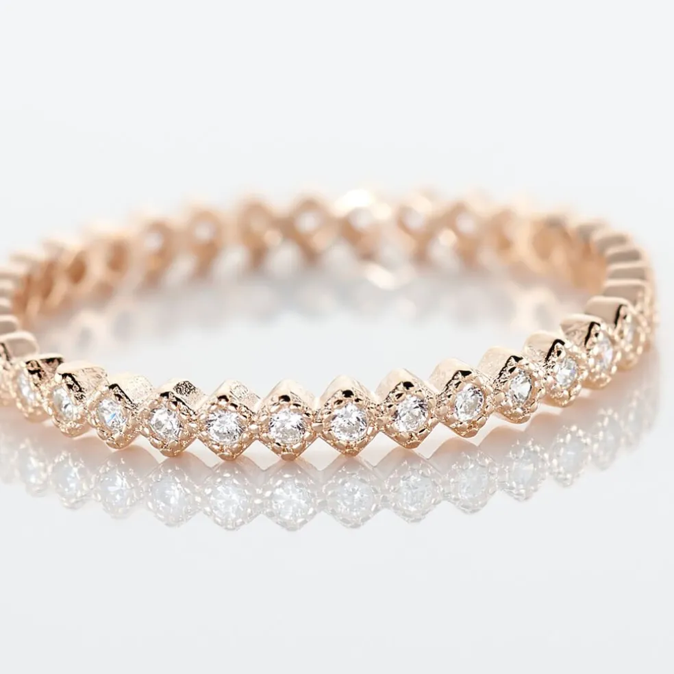 Bague Jannike Argent Rose Oxyde De Zirconium