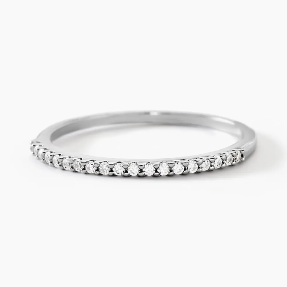 Bague Jaquelyn Argent Blanc Oxyde De Zirconium