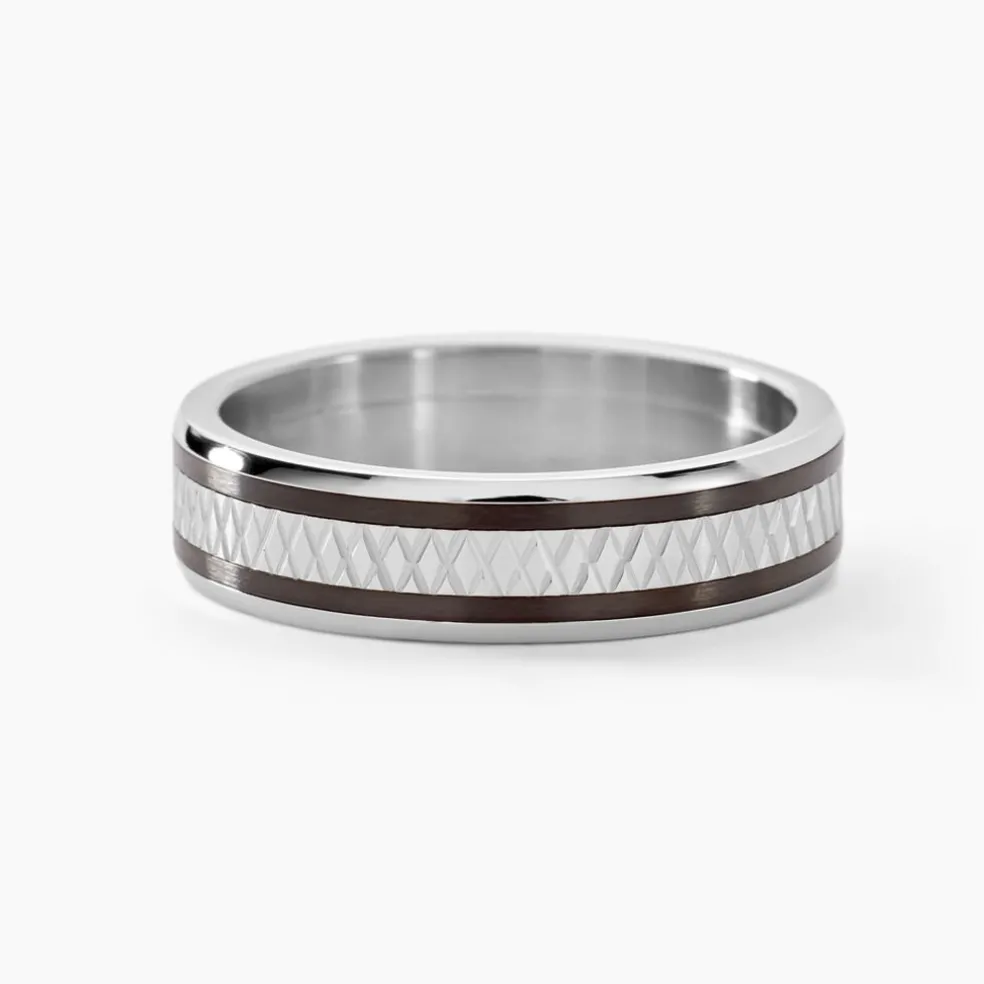 Bague Jonc Maewen Acier Blanc