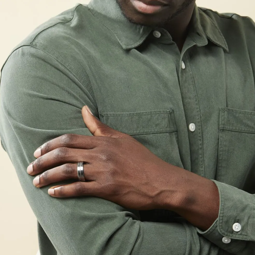 Bague Jourdan Iron Tungstene Blanc