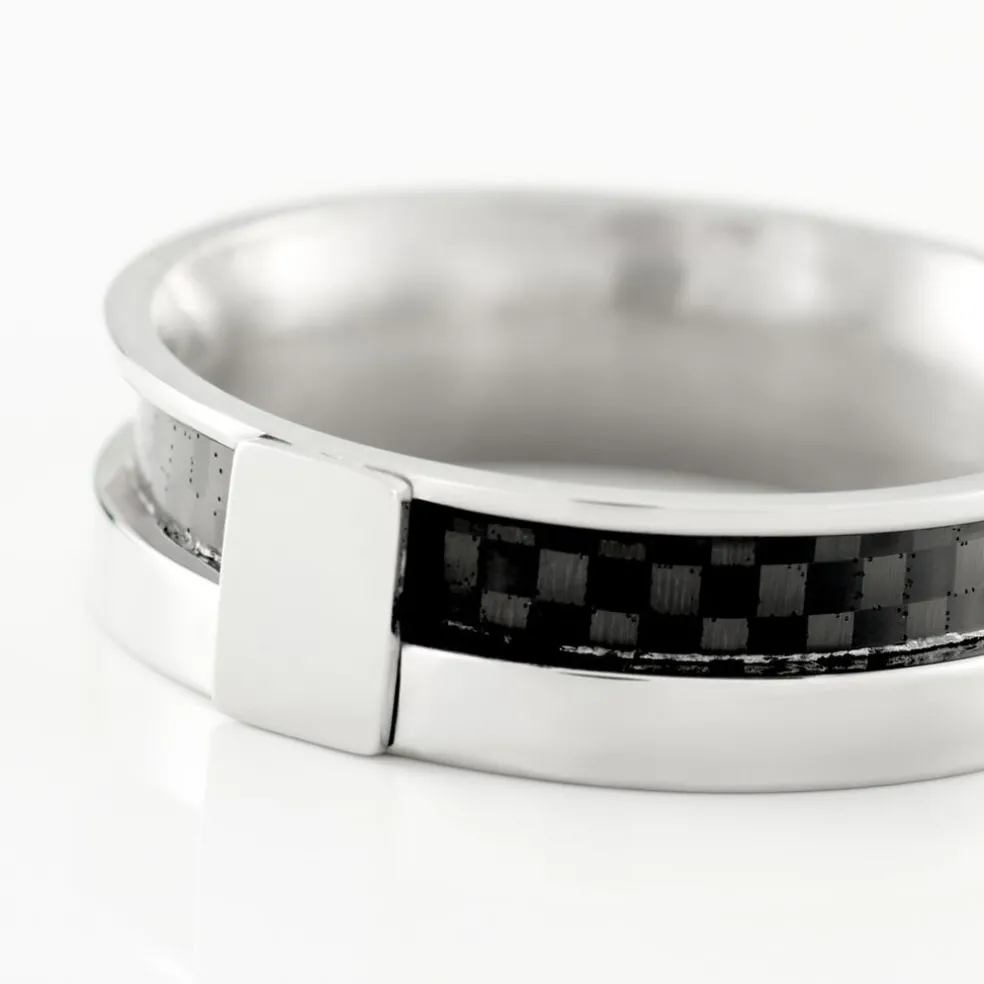 Bague Karly Acier Blanc