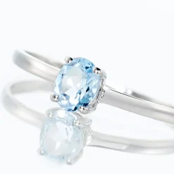 Bague Lily Or Blanc Topaze