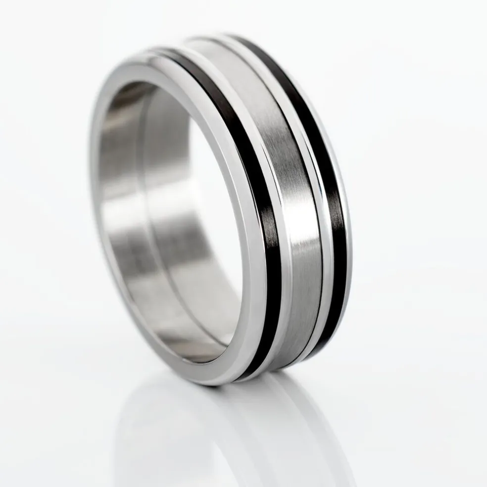 Bague Margalith Acier Blanc