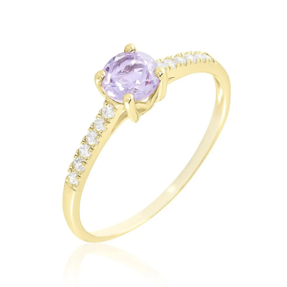 Bague Or Jaune Manon Améthyste