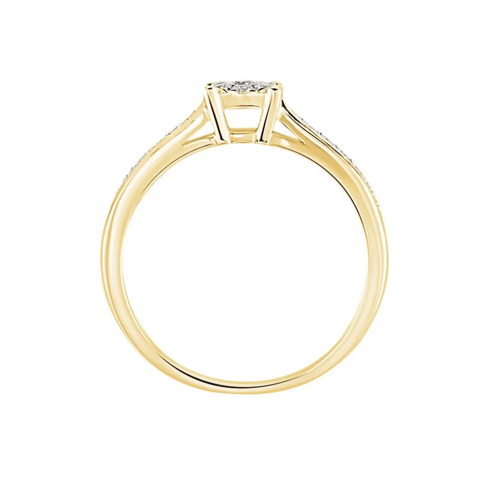 Bague Or Jaune Multi Pierres Diamants