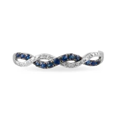 Bague Sofia Or Blanc Saphir Et Diamant