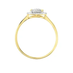 Bague Soleil D'hiver Or Jaune Diamant