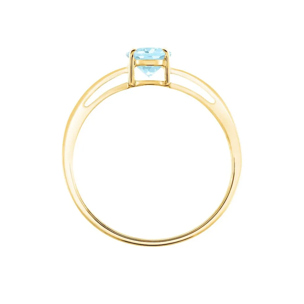 Bague Solitaire Arzula Or Jaune Topaze