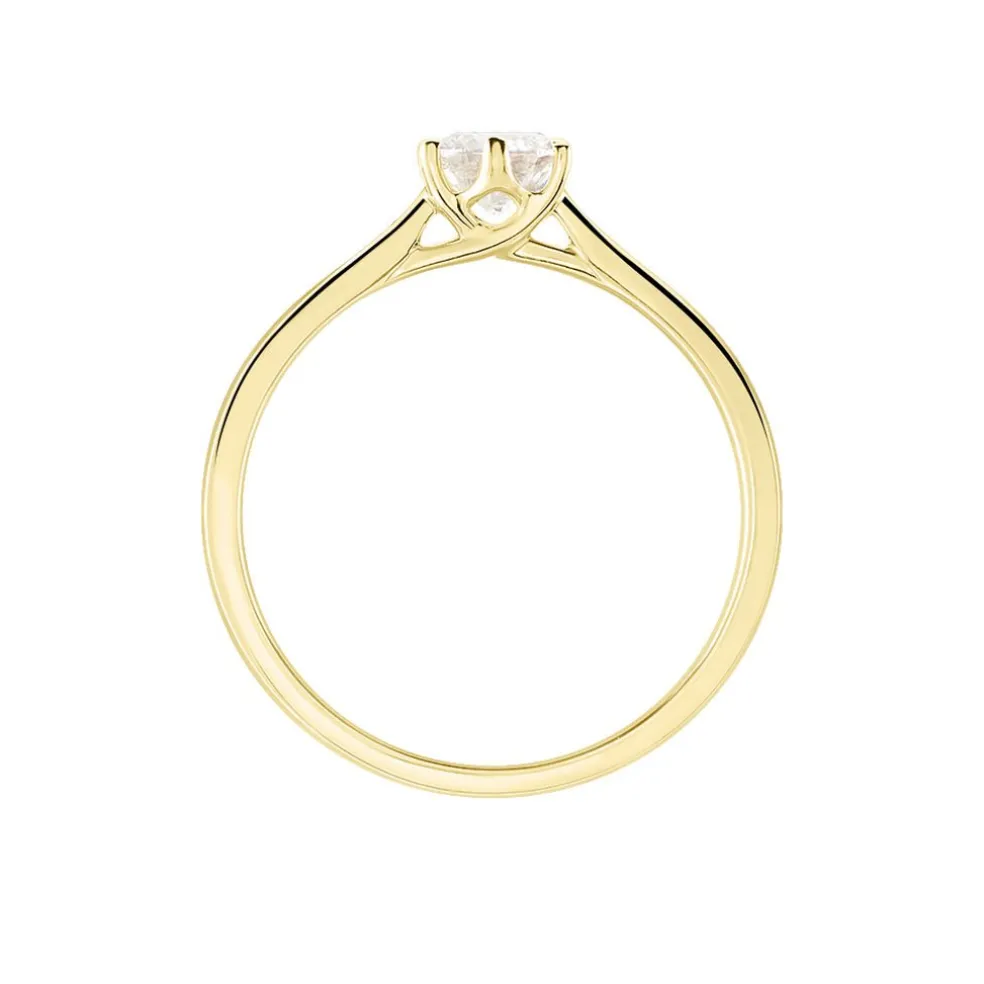 Bague Solitaire Athena Or Jaune Diamant