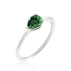 Bague Solitaire Cheick Argent Oxyde De Zirconium