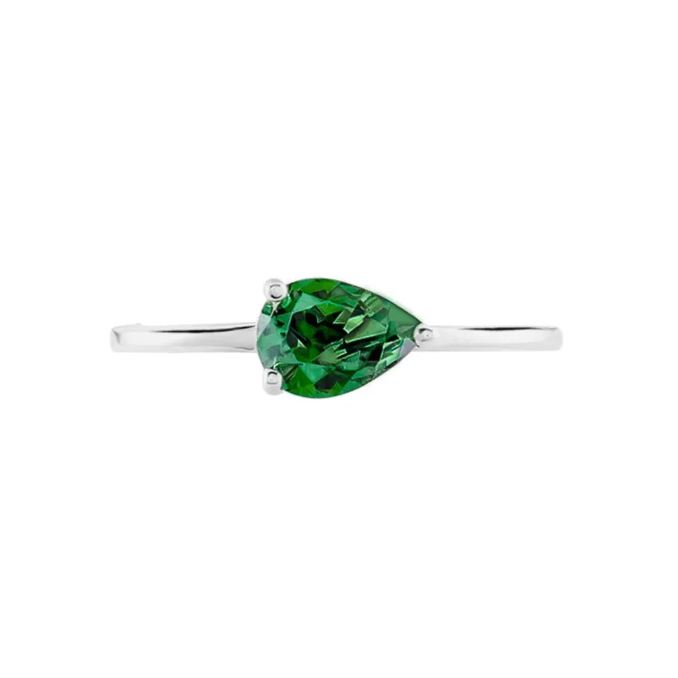 Bague Solitaire Cheick Argent Oxyde De Zirconium