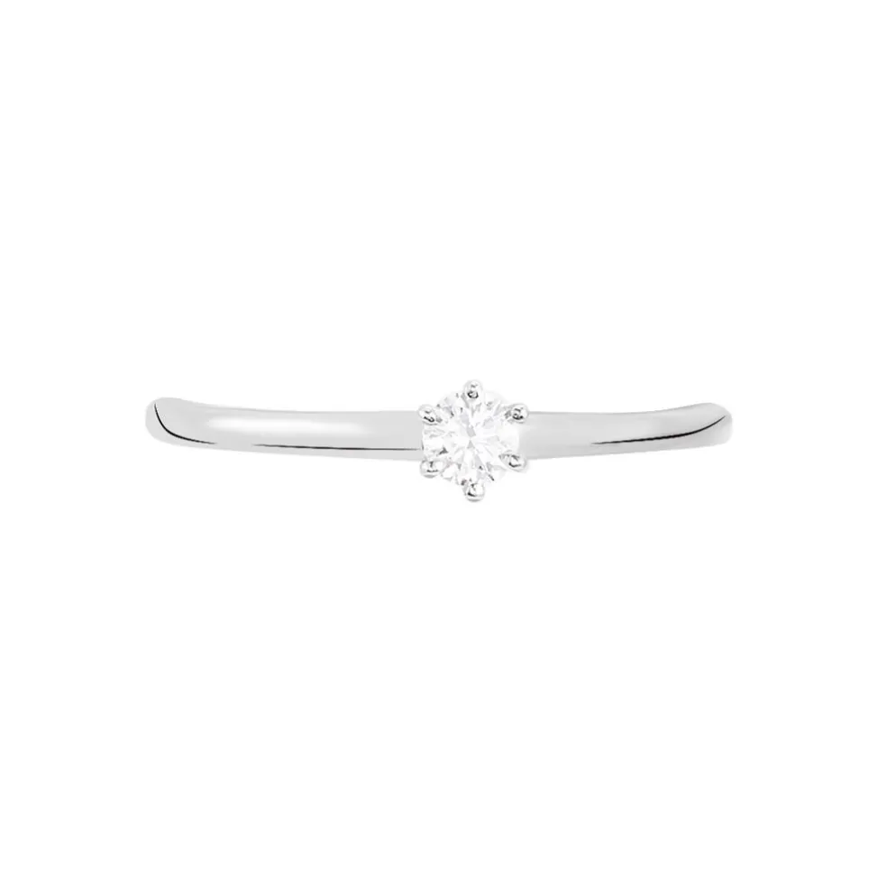 Bague Solitaire Natalia Or Blanc Diamant
