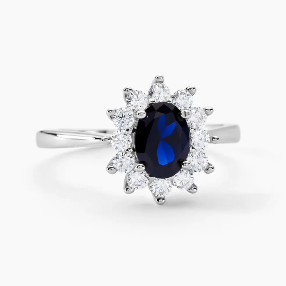 Bague Solitaire Perez Argent Blanc Oxyde De Zirconium