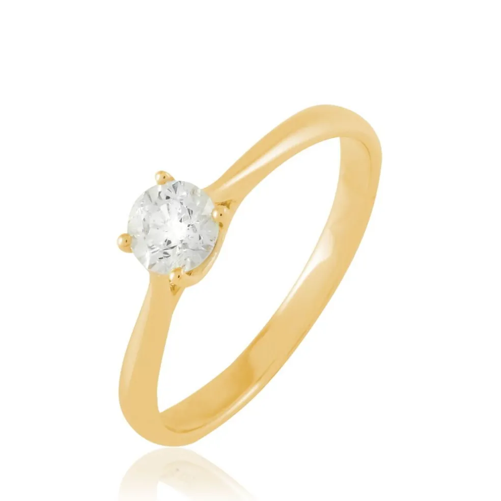 Bague Solitaire Victoria Or Jaune Diamant