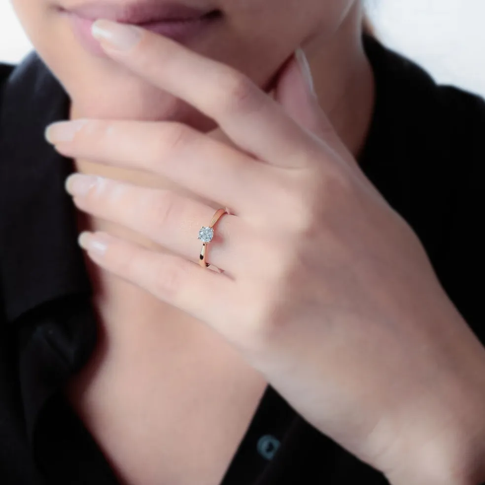 Bague Solitaire Victoria Or Jaune Diamant