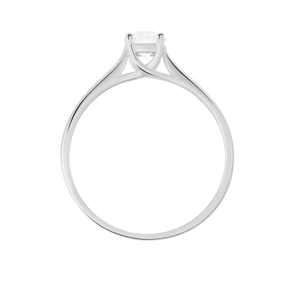 Bague Solitaire Victoria Or Blanc Diamant