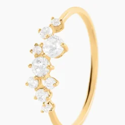 Bague Sparkle Or Jaune Oxyde De Zirconium