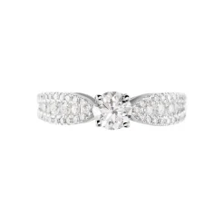 Bague Stockholm Ld Platine Blanc Diamant Synthétique