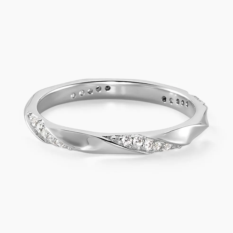Bague Thara Argent Blanc Oxyde De Zirconium