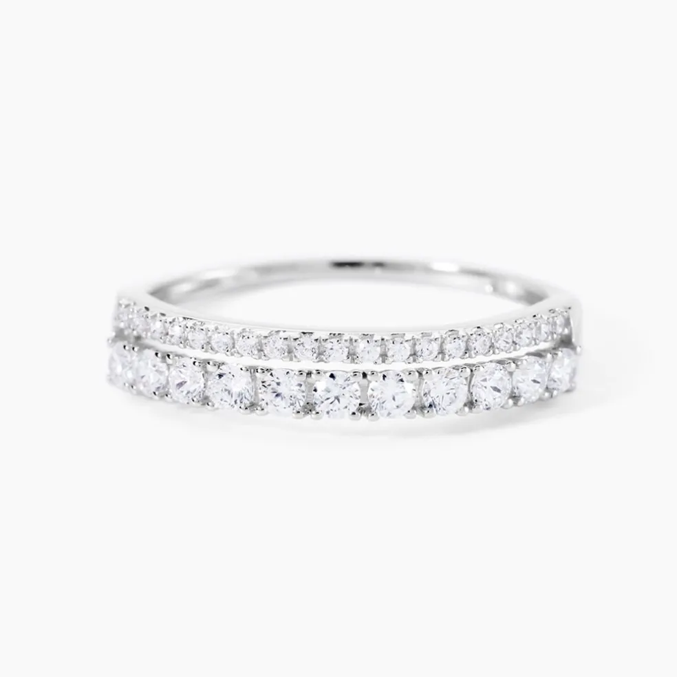 Bague The Crown Or Blanc Oxyde De Zirconium